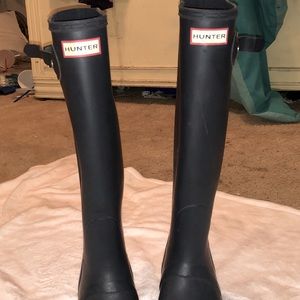gray hunter rain boots